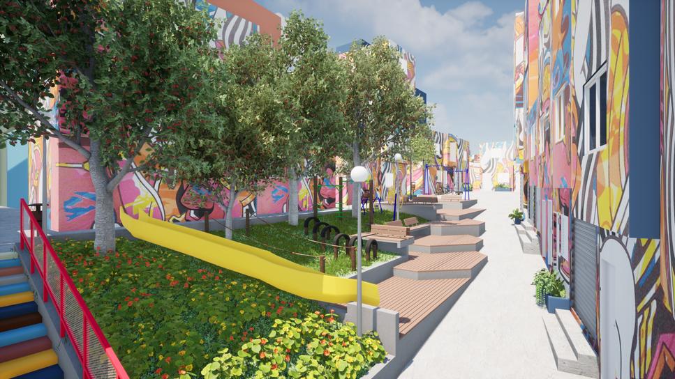 The Town 2023: Ações de desenvolvimento da Favela do Haiti avançam com velocidade e já têm as primeiras casas reformadas por meio do Favela&nbsp;3D