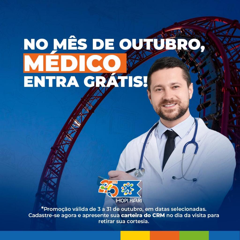 Hopi Hari oferece gratuidade para médicos em ação especial durante o mês de&nbsp;outubro