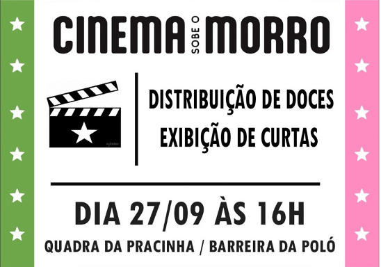 Cinema Sobe o Morro celebra terceira edição com arte, dança, rap e festa de São Cosme e&nbsp;Damião