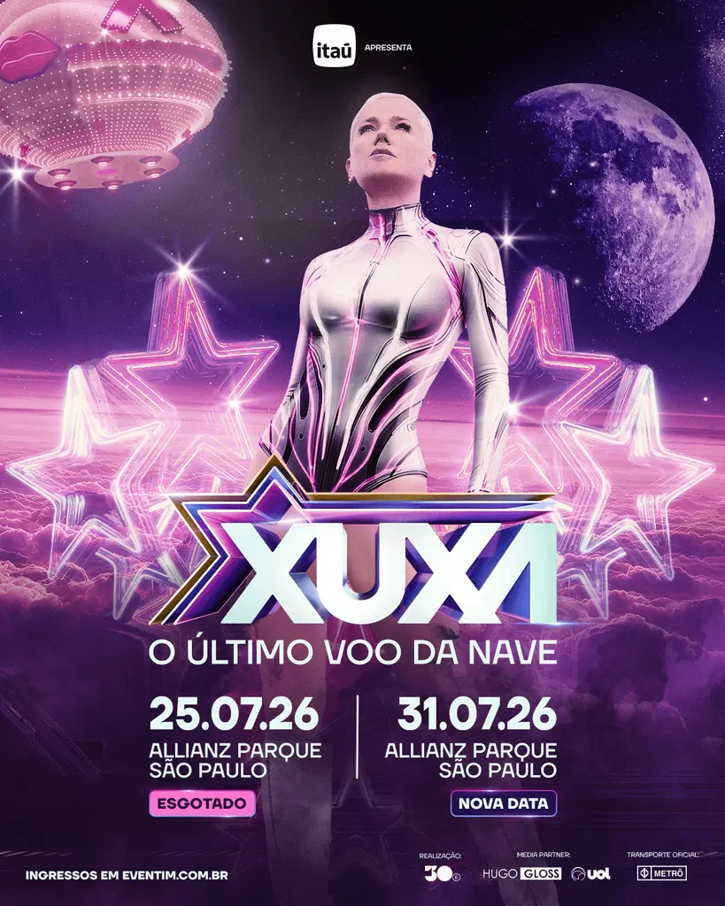Xuxa anuncia “O Último Voo da Nave”: O adeus histórico com assinatura da 30e no Allianz Parque SP