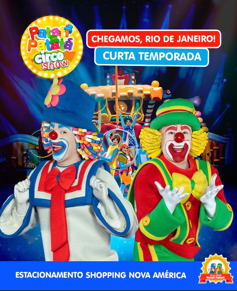 Fenômeno Patati Patatá: A Dupla de Palhaços Mais Amada do Brasil Estreia Espetáculo de Circo no Rio de Janeiro dia 27