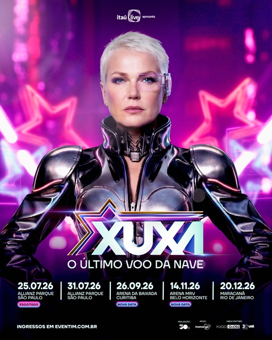 Xuxa anuncia “O Último Voo da Nave” em Curitiba e Belo Horizonte
